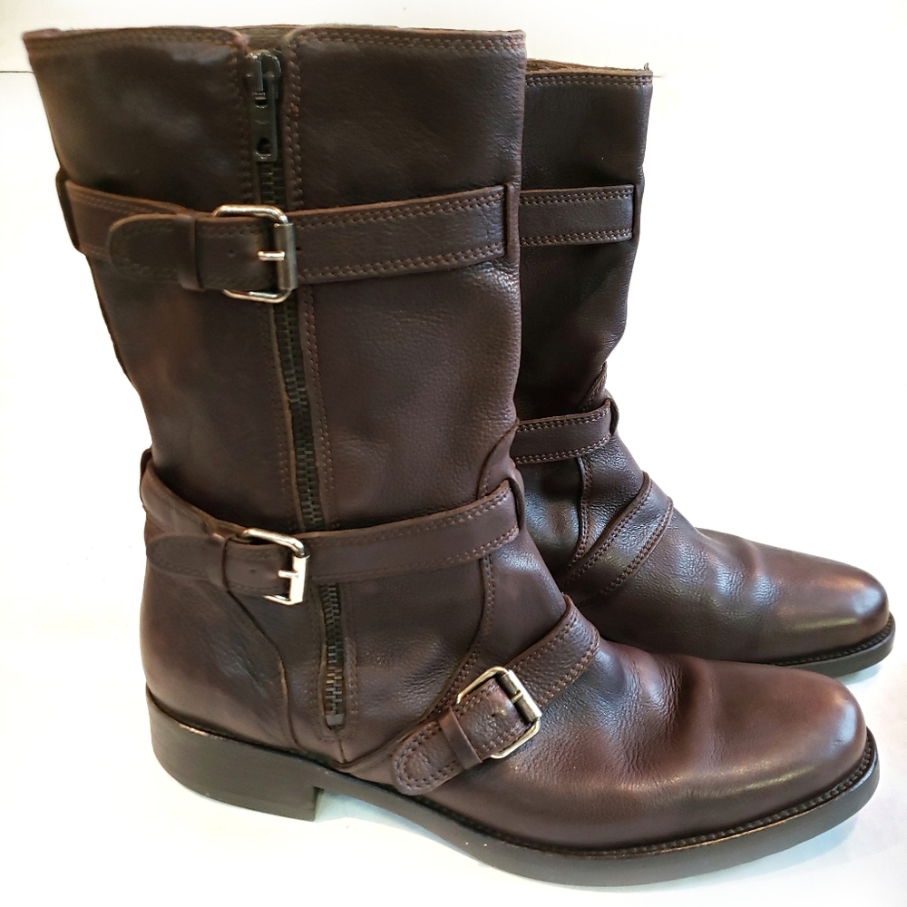 10 JCrew Women's Moto Combat Leather Boot